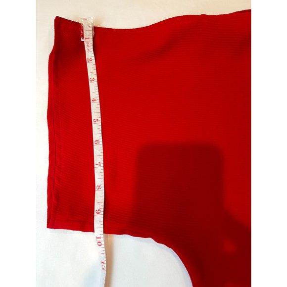 The Fifth Label Women's Casual Shift Dress Back Keyhole Short Sleeves Red SZ M - Picture 5 of 8